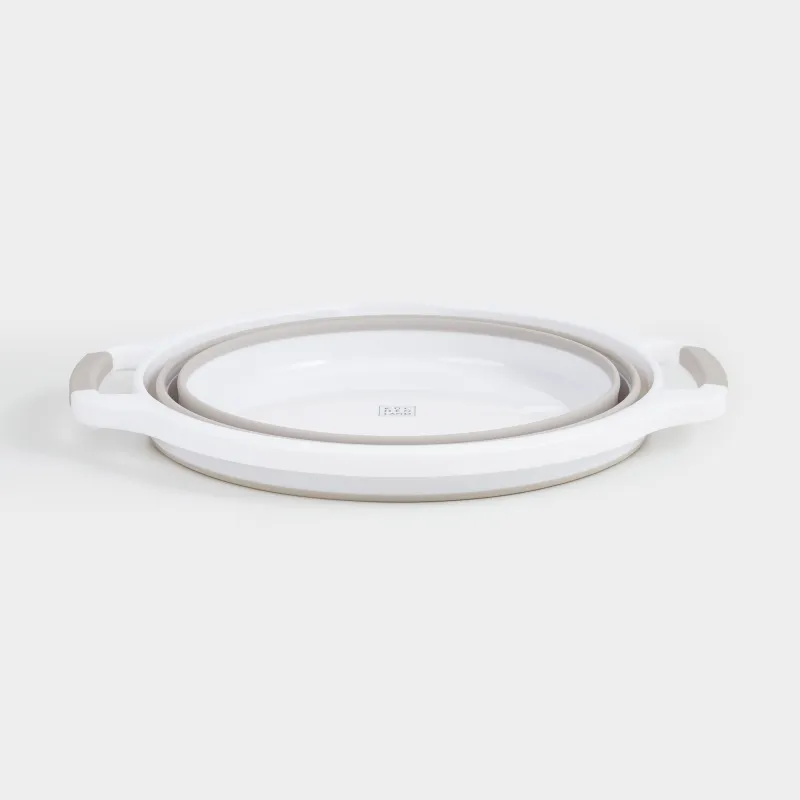 Folding basin, 22 l, plastic / rubber, grey-beige, Foldaway, image-2