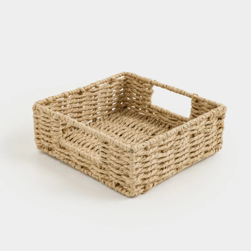 Napkin basket, 18x18 cm, braided, cellulose, Square, Braided, image-4