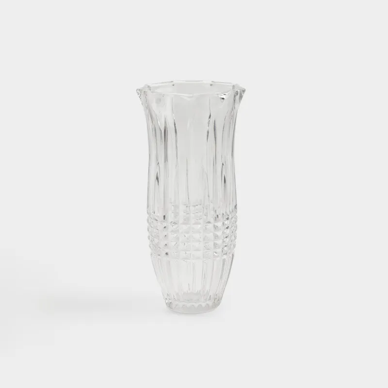 Flower vase, 30 cm, glass, Ribedic