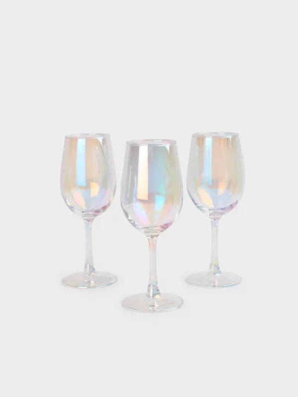 White wine glass, 320 ml, 6 pcs, glass, mother of pearl, Floyd polar, image-0