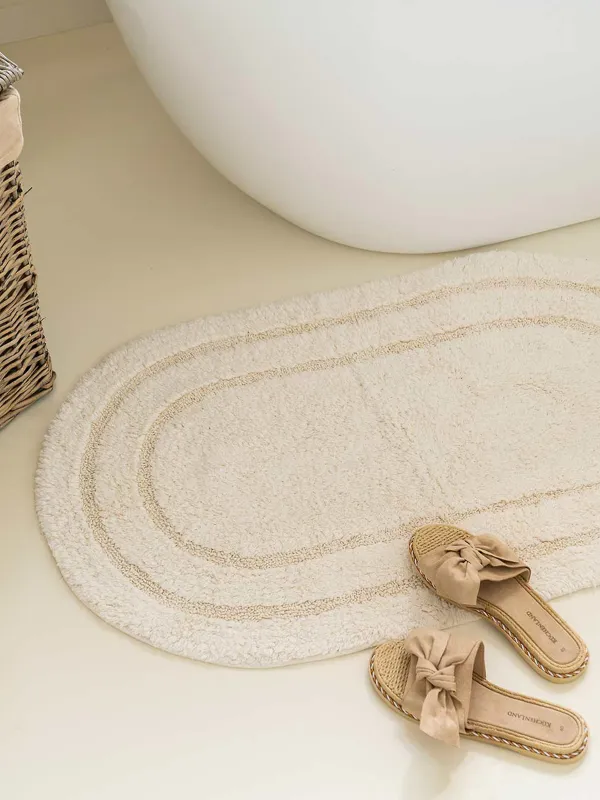 Mat, 60x100 cm, oval, cotton, cream, Solo, image-5