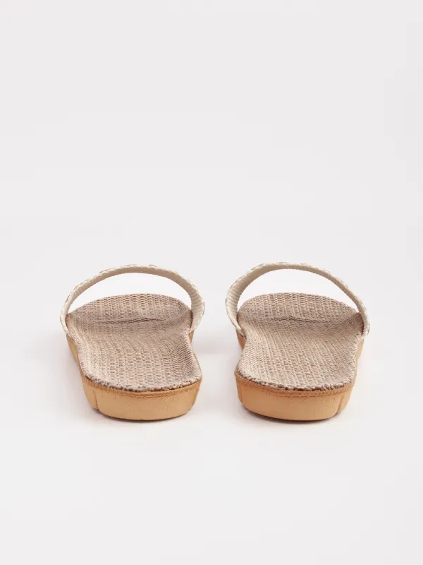 Women's sandals, size 35-36, polyester / EVA, beige-milk, Geometry, Walk, image-3