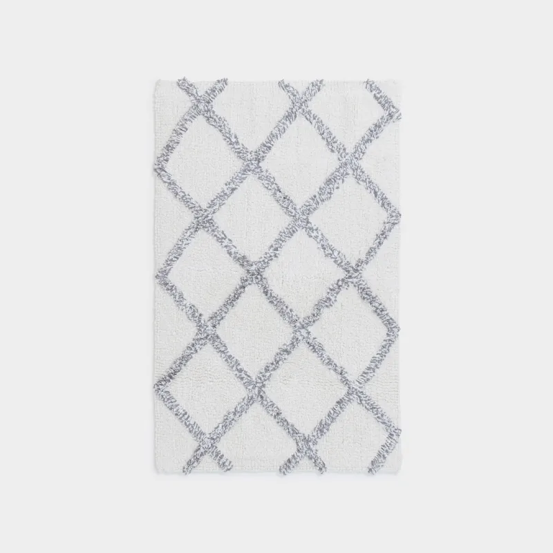 Mat, 50x80 cm, cotton, beige, Rhombus, Rhombic
