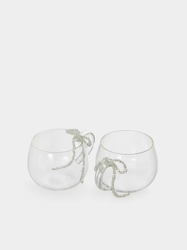 Mug, 430 ml, 2 pcs, glass B, Bow, Pearl Antarctica, image-1