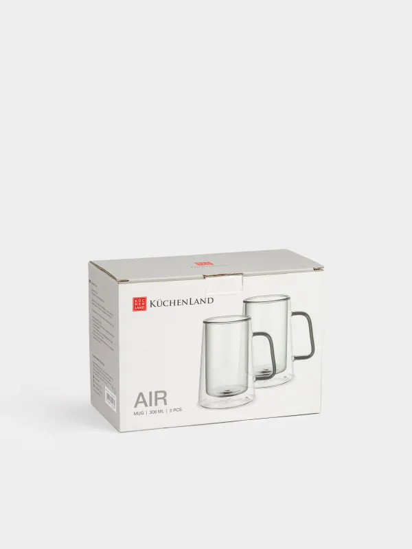 Mug, 300 ml, 2 pcs, glass B, grey, Air Color, image-5