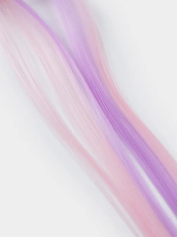 Hair clip, 32 cm, 2 pcs, children's, with strands, polyurethane / metal, Bow, Hairstyle, image-2