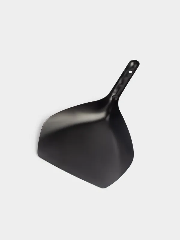 Garbage brush, with dustpan, 33 cm, plastic / bamboo / steel, black, Black clean, image-5