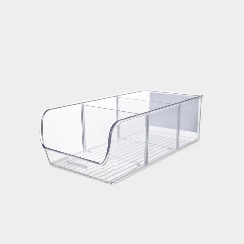 Refrigerator organizer box, 27x14 cm, 3 units, plastic, Basic