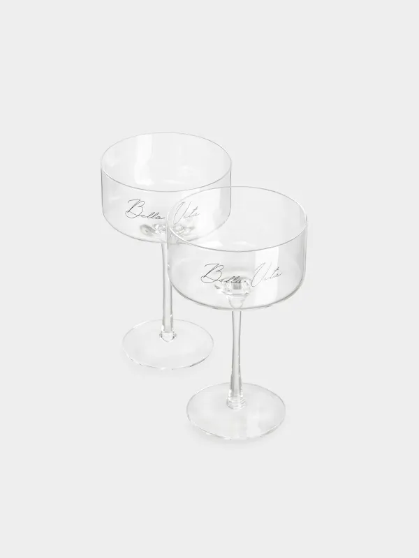Drinking glass, 330 ml, 2 pcs, crystal glass, Bella Vita, Foligno, image-1