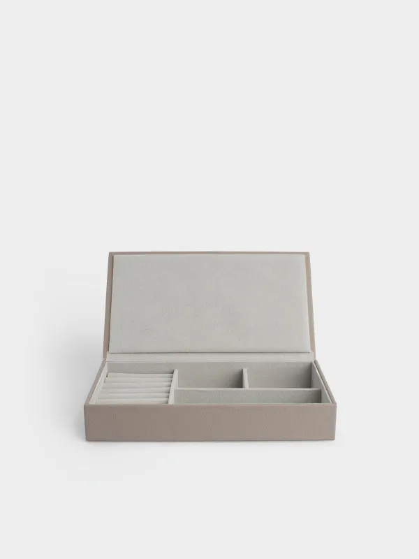 Jewelry box, 26x15 cm, PU leather / MDF, beige, Premiere one, image-3