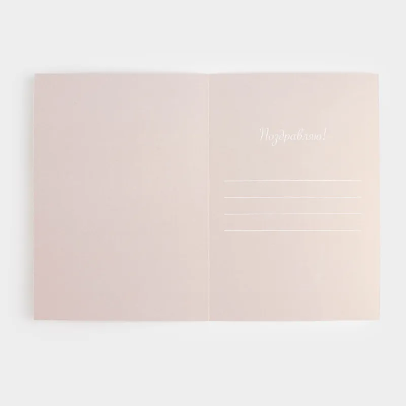 Gift envelope, 12x17 cm, paper, milky, Dried flowers, Congrats, image-4