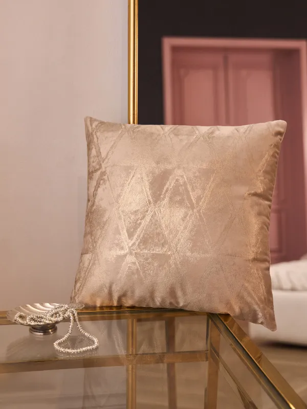 Decorative pillow, 45x45 cm, velvet, grey, Golden patterns, Abstract, image-8
