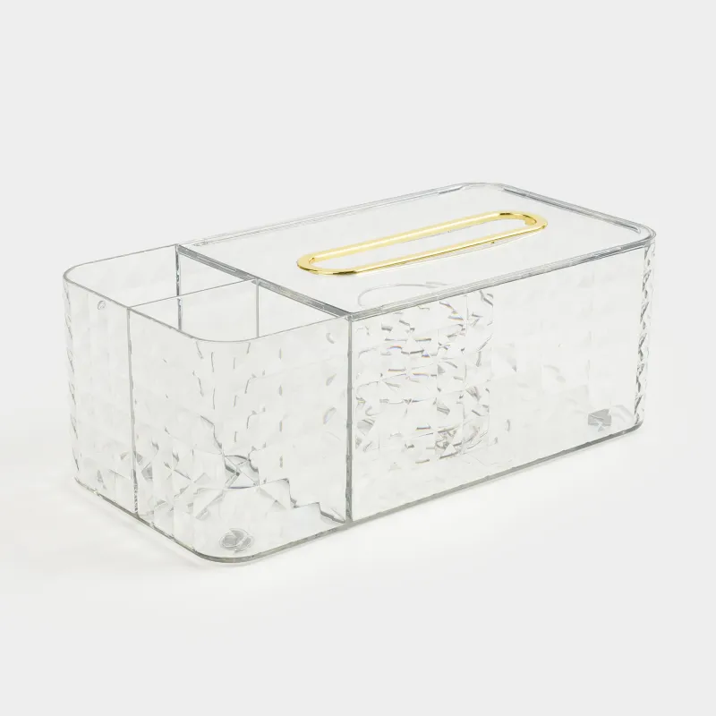 Paper napkin box, 24x12 cm, with organizer, with sitemsing, plastic / metal, Kandy, image-1