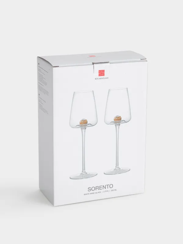 Drinking glass, 350 ml, 2 pcs, Crystal glass, Amber ball, Sorento, image-6