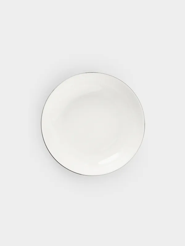Soup plate, 20x4 cm, 2 pieces, porcelain F, white, Ideal silver, image-2
