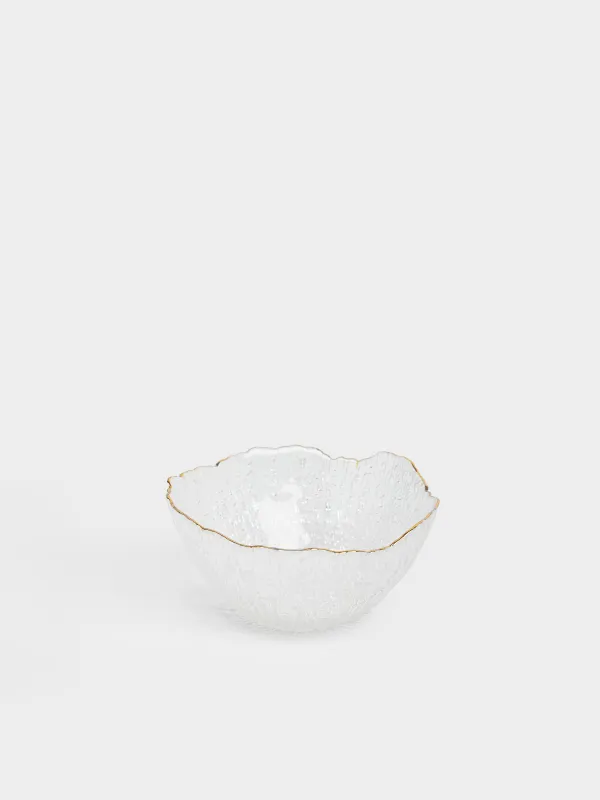 Bowl, 13x7 cm, 300 ml, glass, with golden edging, Berg, image-1