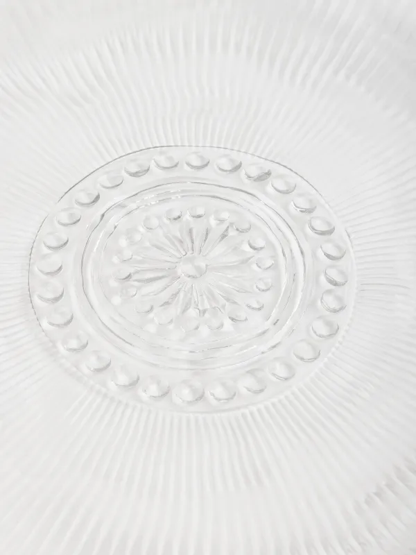 Snack plate, 21 cm, glass R, with silver edging, Argos silver, image-3