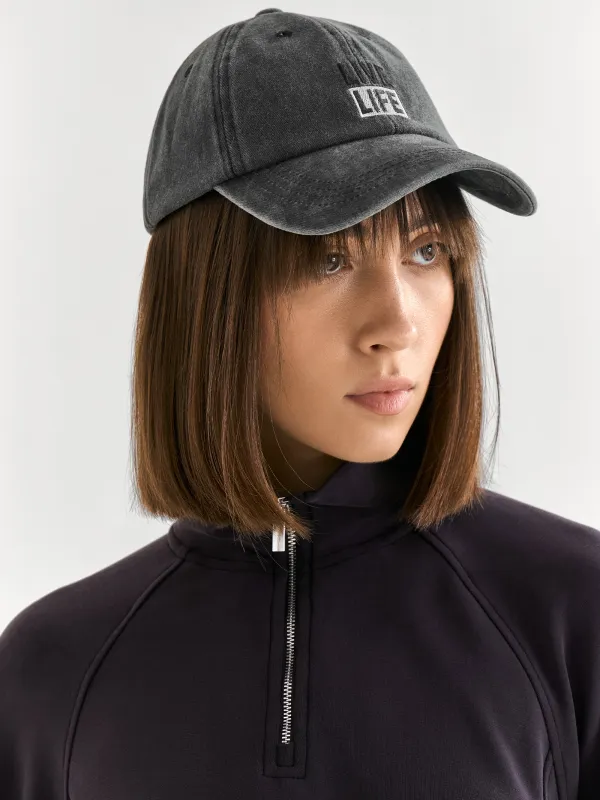 Baseball cap, 57 cm, single size, cotton, black, Live life, Shore, image-6