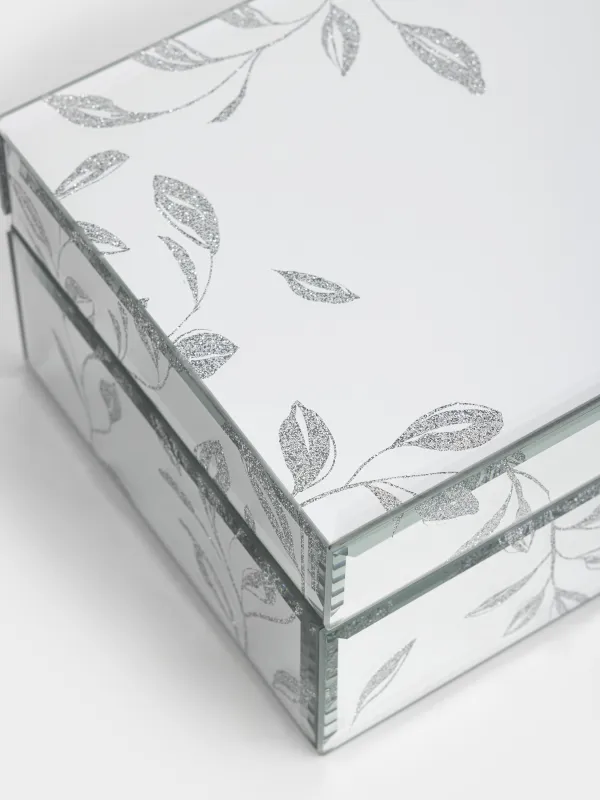 Jewelry box, 21x9 cm, glass, Mirror, Branches, Glossy, image-3