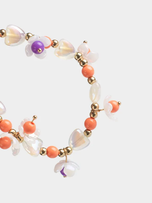 Bracelets set, 6 cm, 4 pcs, children's, pink, Beads, Jewelry kids, image-5