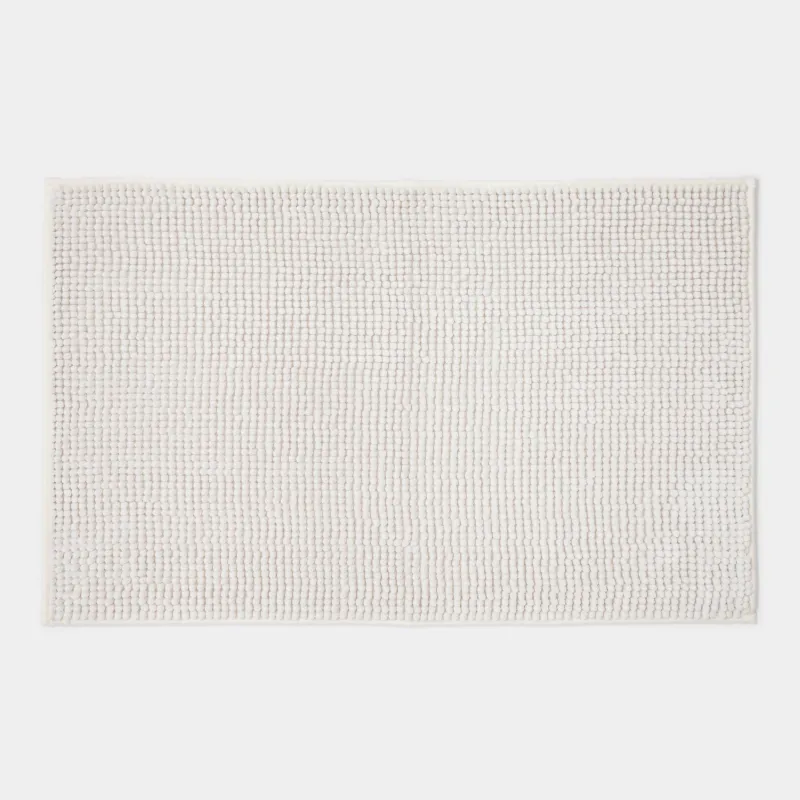 Mat, 50x80 cm, polyester, milky, Hillock