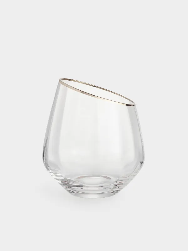 Glass, 11 cm, 350 ml, 2 pcs, glass, with golden edging, Charm R gold, image-2