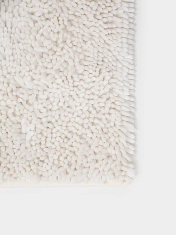 Mat, 50x80 cm, anti-slip, polyester, Milk, Fluff, image-1