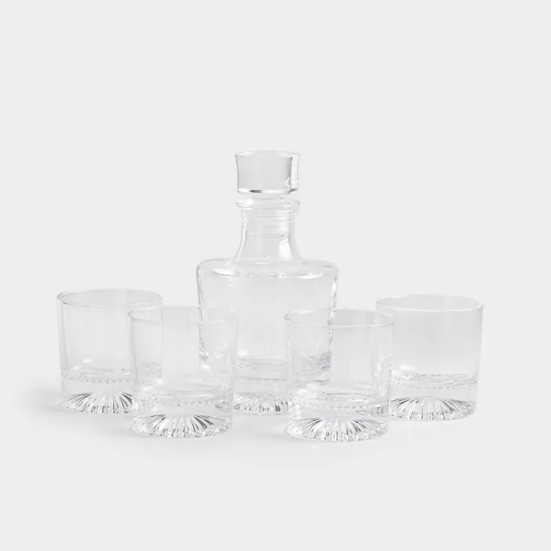 Drink set, 4 persons, 5 items, decanter / glasses, glass R, Valor