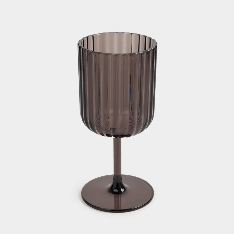 Drinking glass, 310 ml, acrylic, gray, Ribby, image-1