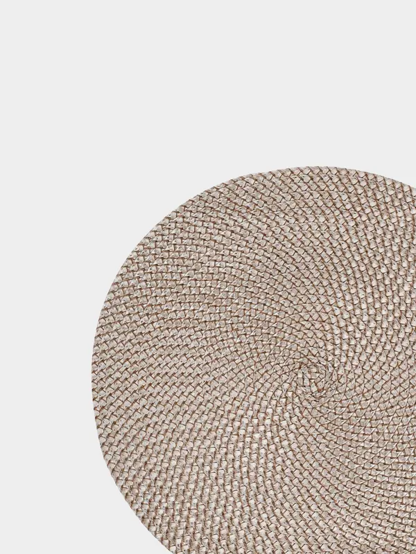 Napkin for appliances, 38 cm, polypropylene/PET, Round, Sand, Circle Braid, image-1