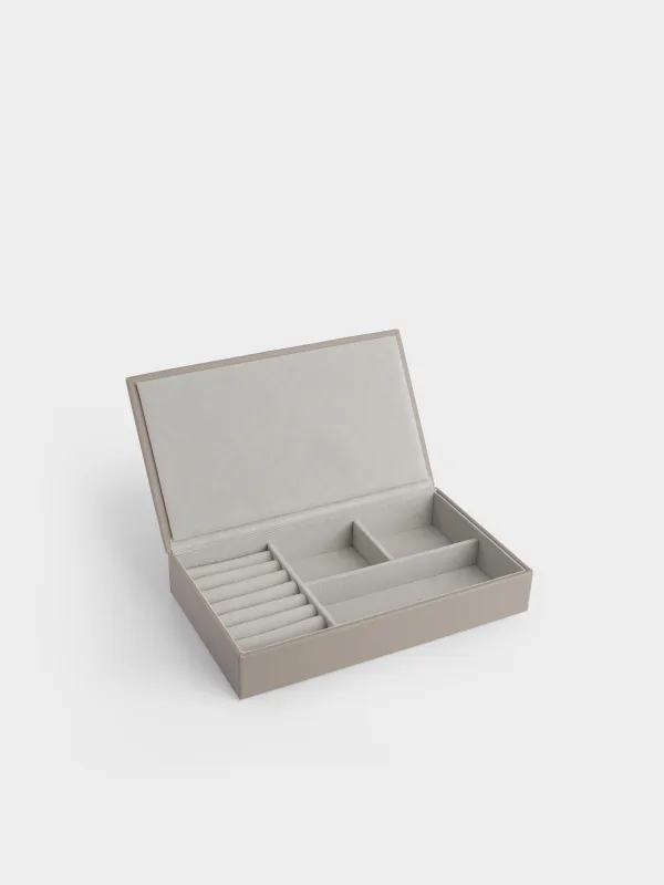 Jewelry box, 26x15 cm, PU leather / MDF, beige, Premiere one, image-2