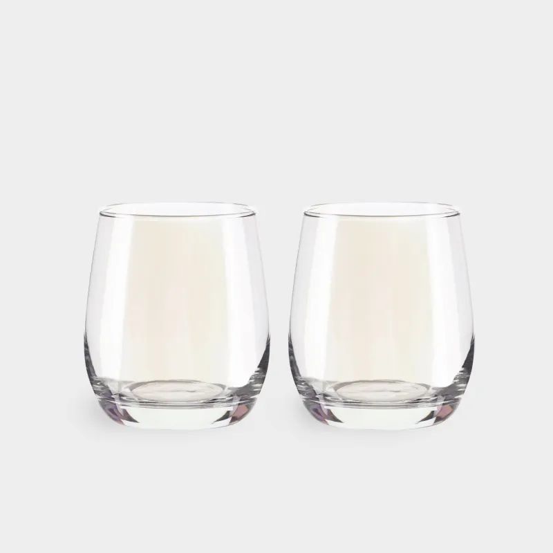 Glass, 9 cm, 350 ml, 2 pcs, glass, mother of pearl, Floyd polar