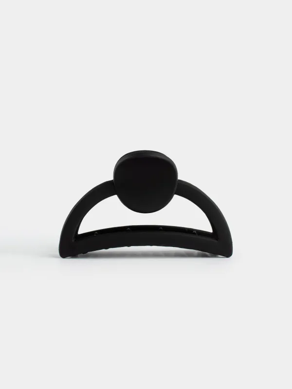 Hair clip, 9 cm, plastic, black, Crab, Basic, image-0