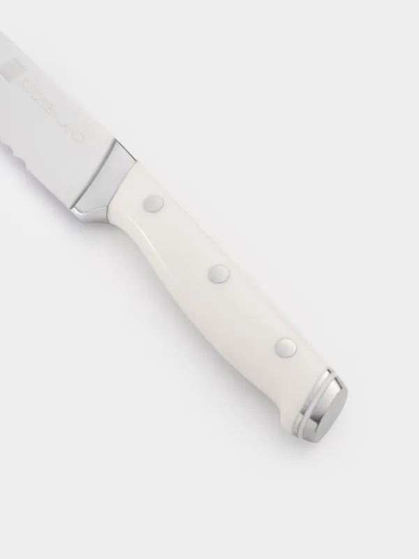 Bread knife, 20 cm, steel / plastic, white, Solo white, image-2