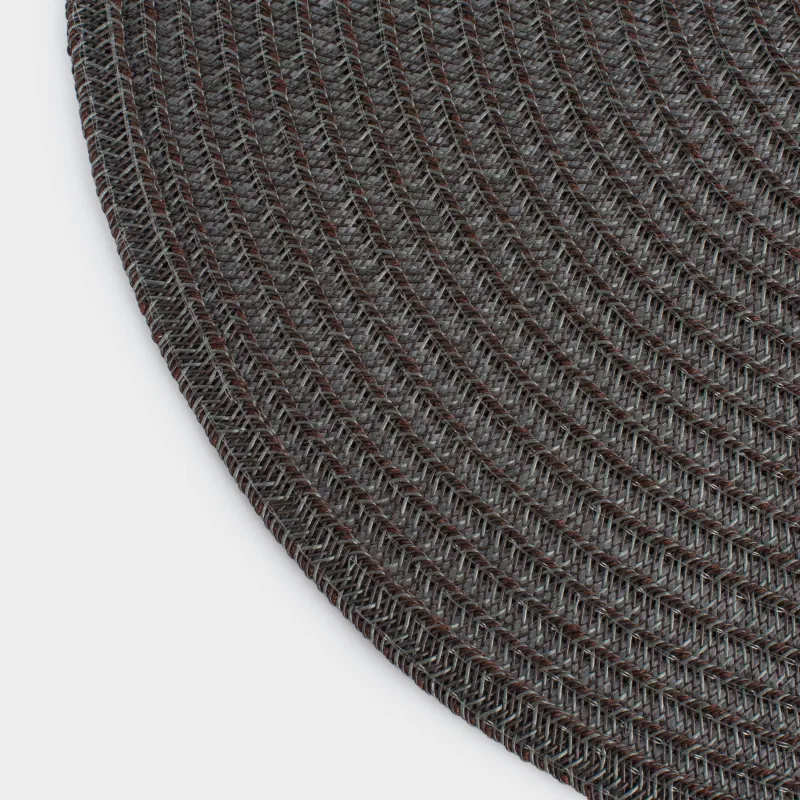 Placemat, 38 cm, polypropylene/PET, Round, Graphite, Basic, image-6