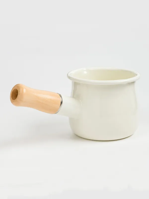 Turka, 550 ml, enameled metal/wood, milk, Nostalgia, image-1