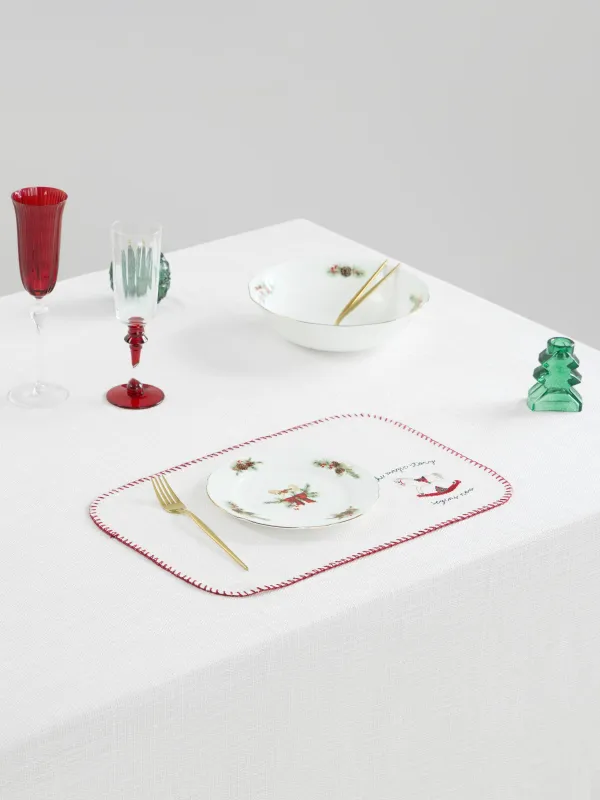 Placemat, 30x45 cm, with stitching, polyester, milky, Horse, Gunny traditions, image-1