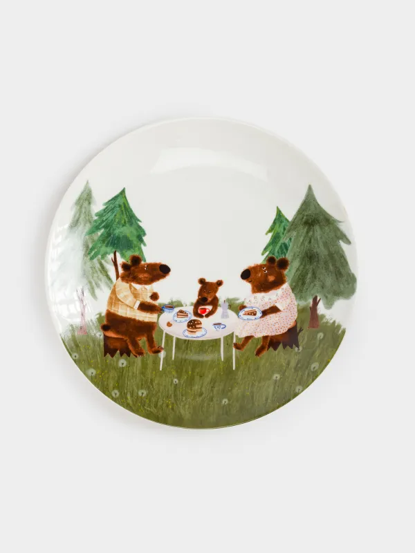 Children's tableware set, 1 person, 3 items, porcelain N, white, Tea party, Little pet, image-2