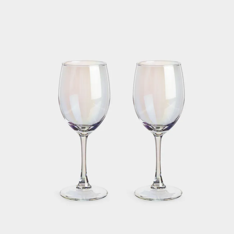 Red wine glass, 420 ml, 2 pcs, glass, mother of pearl, Floyd polar