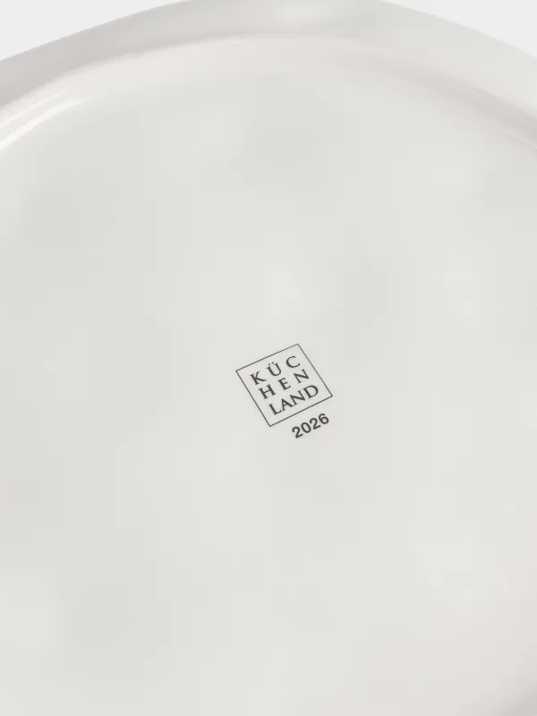 Dinner plate, 26 cm, ceramic, Christmas tree with bows, Christmas tree, image-5