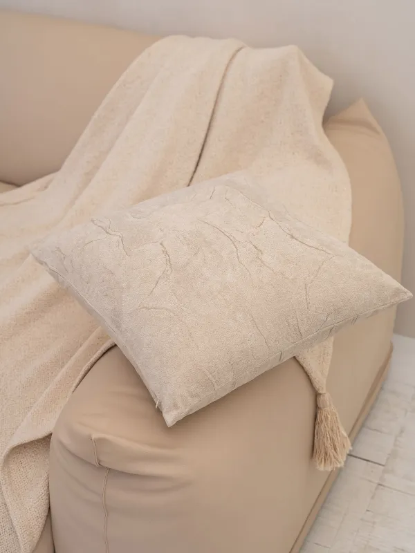 Decorative pillow, 45x45 cm, velvet, milky, Attitude, image-4