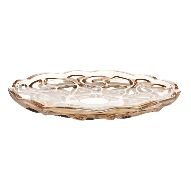 Dish, 32 cm, glass R, amber, Patterns, Gala, image-1