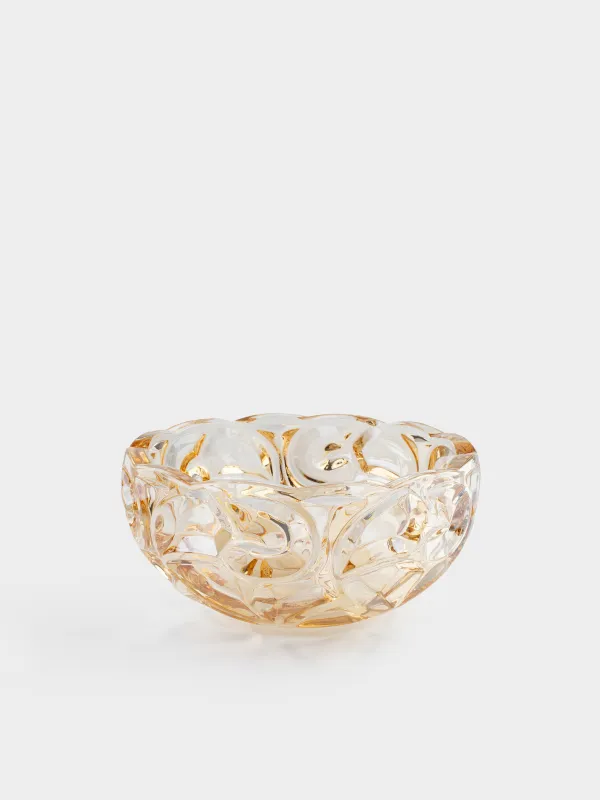 Salad bowl, 24x11 cm, 2.8 l, glass R, amber, Patterns, Gala, image-0