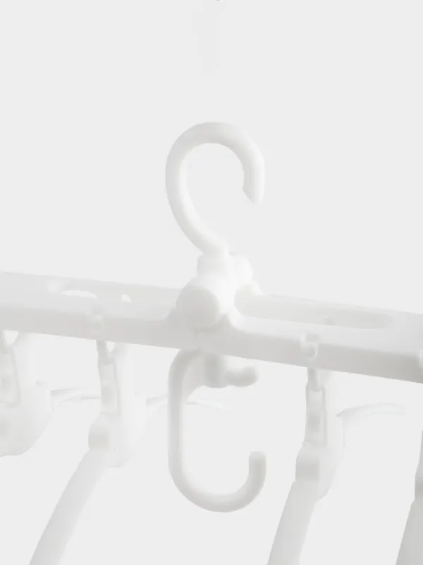 Clothes dryer, 8 hangers, folding, hanging, plastic, gray, Compact, image-1