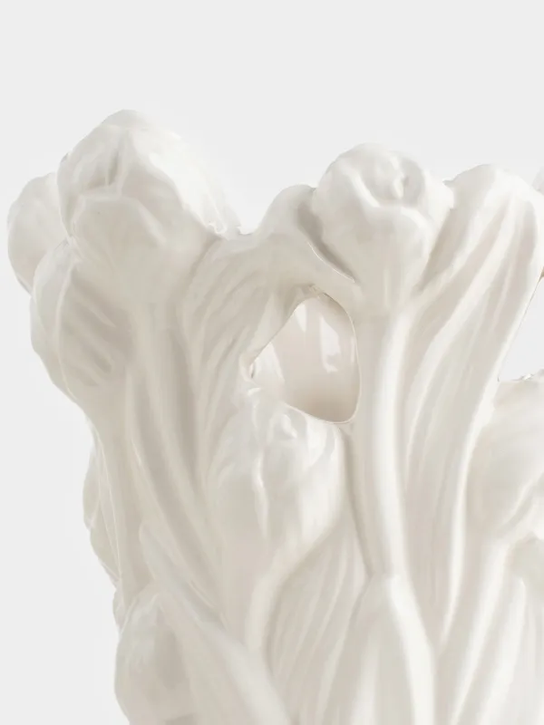 Flower vase, 25 cm, decorative, ceramic, white, Tulips, Tulip, image-2