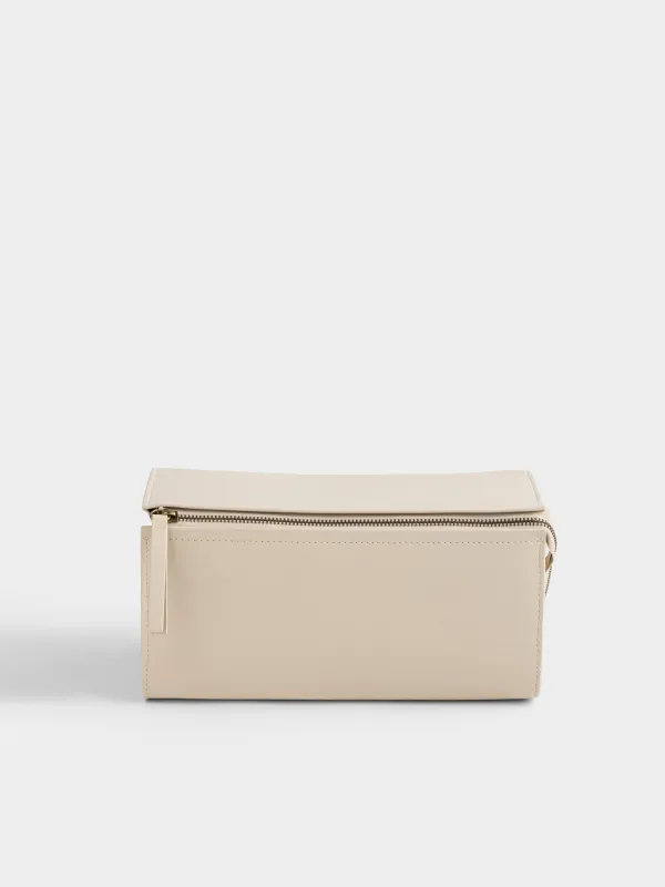 Makeup bag, 28x15 cm, polyurethane, beige, Revon, image-0