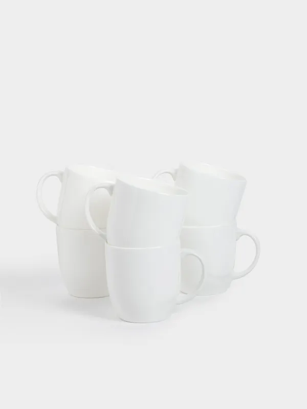 Mug, 370 ml, 6 pcs, porcelain F, white, Ideal white, image-0