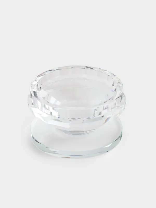 Candlestick 7x7 cm, for tea candle, crystal glass, Lux crystal, image-1