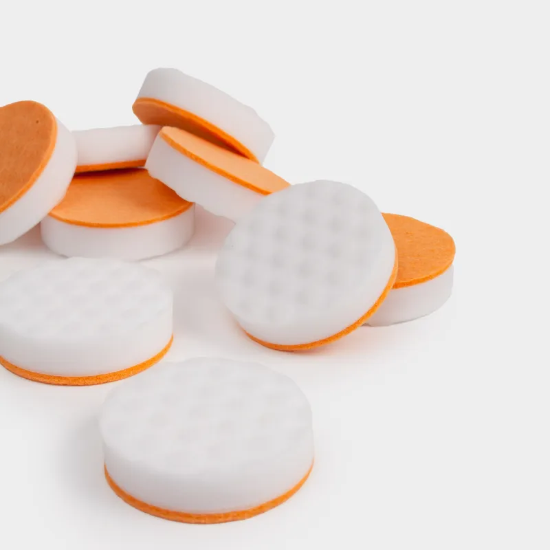 Sponge for cleaning white shoes and soles, 6 cm, 10 pcs, melamine / abrasive, white-beige, Clean, image-9