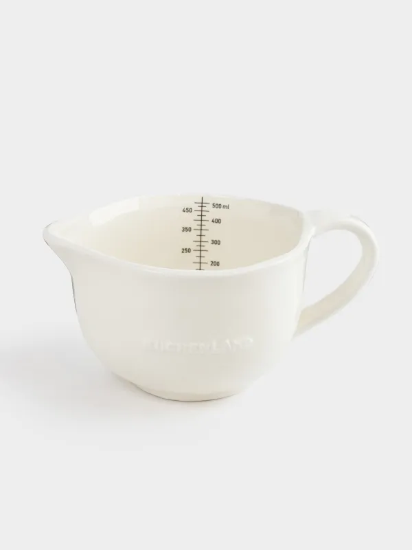 Measuring cup, 500 ml, ceramic, milky beige, speckled, Ceramo speckled, image-0